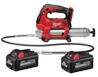 Milwaukee Grease Gun Kit, Tool Combo Included 2646-20 Grease Gun, 2 Pack 48-11-1865 M18 18-Volt Lithium-Ion High Output Battery, 48-59-1812 M12 or M18 Battery Charger