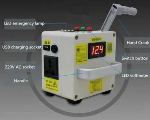 Small-Scale Hand Crank Generator Portable Power Supply Emergency Charger 220V