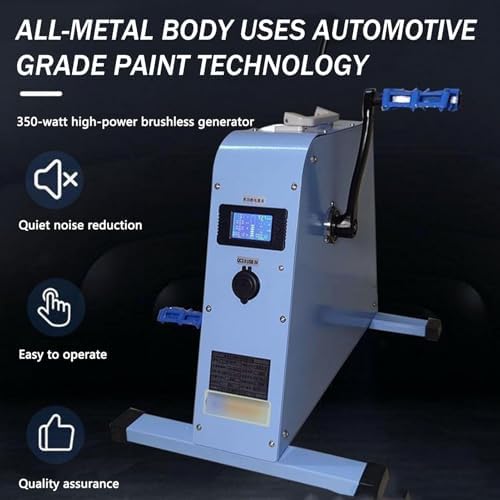 Portable Pedal-Powered Generator, Hand-Crank Generator, High-Power Brushless Motor, with LED Screen Display Function.