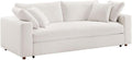Modway Commix Down Filled Fabric Sleeper Sofa in Pure White