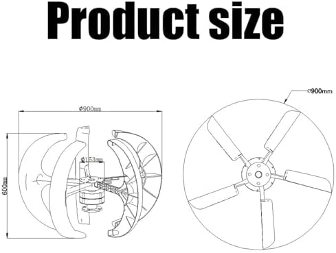 2000W Vertical Wind Turbine Generator Kit 12V/24V, Eco-Friendly Permanent Magnet Power System with Controller for Home, Chalet, Motorhome - Sustainable Energy Solution