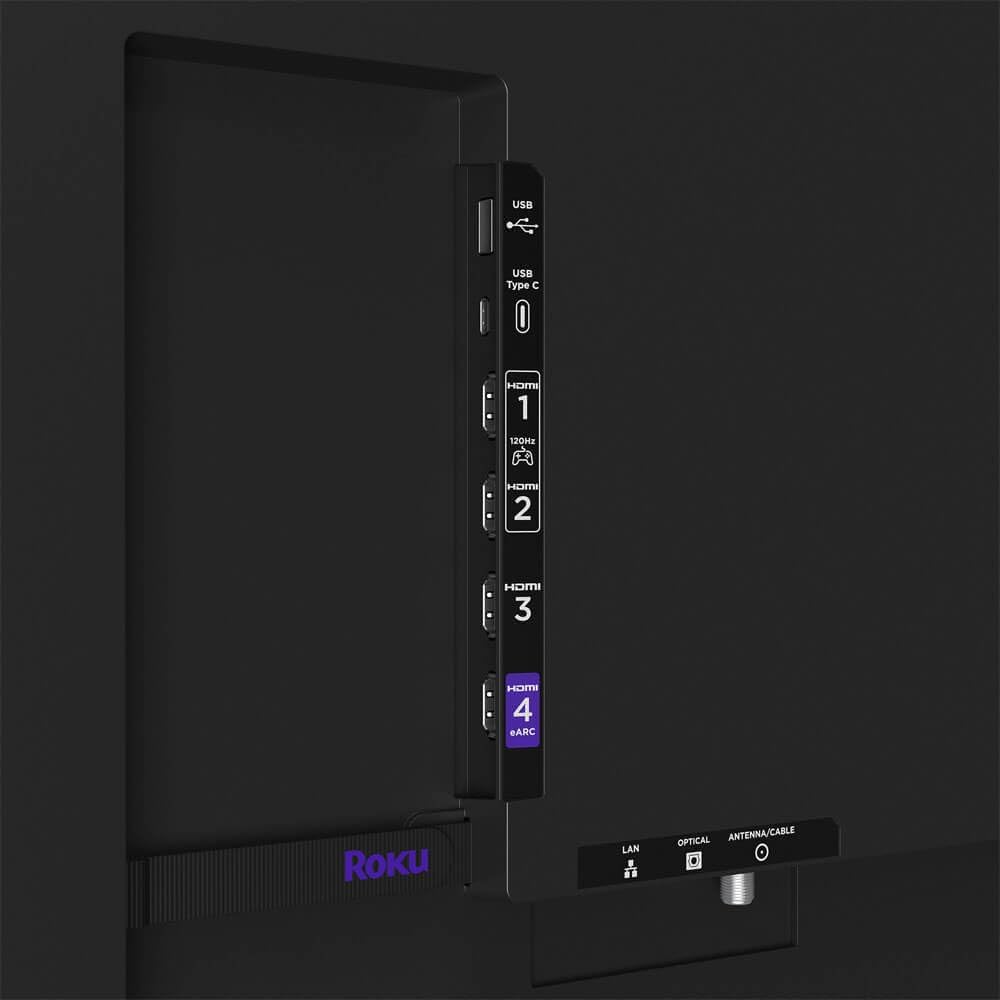 Roku 55 Inch Class Pro Series 4K QLED Mini-LED Smart TV with HDR, Voice Remote, Wi-Fi 6, Dolby Vision, 12 Month CPS Warranty, HDMI Cable and Screen Cleaner for Home Entertainment Streaming (65)