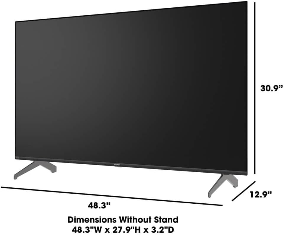 Sharp Aquos QLED 55 Inch 4K Ultra HD Xumo Smart TV with Dolby Vision HDR10 60Hz Motion Bluetooth WiFi Frameless Design Voice Remote