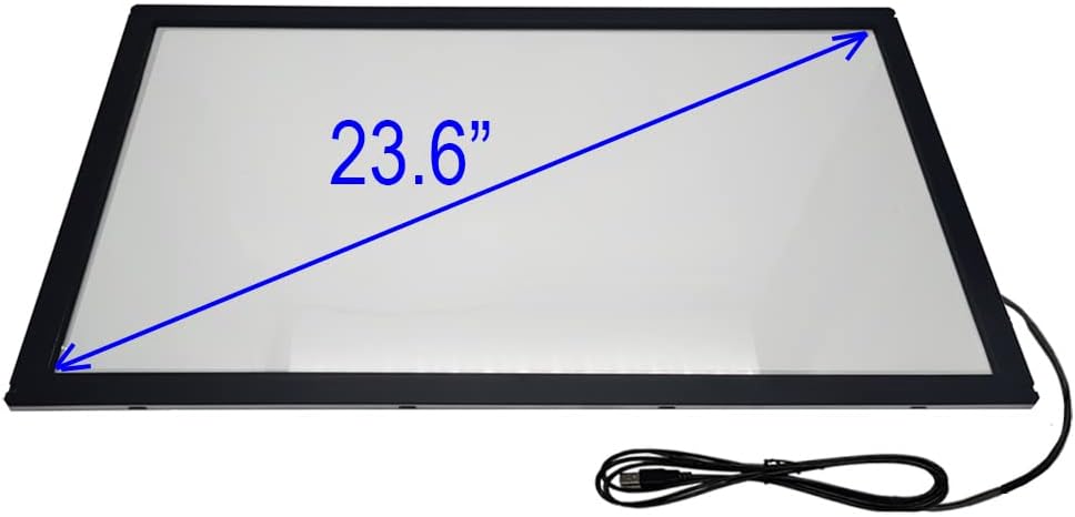 Chengying 23.6 inch (16:9) Infrared Multi-Touch Overlay - IR Touch Frame - 23.6' Infrared Touch Panel - USB Interface - with Protective Glass