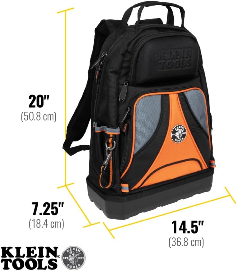 Klein Tools 80120 Backpack and Pliers Kit with Backpack, Long Nose, Diagonal Cut, and Side Cut Pliers, 4-Piece
