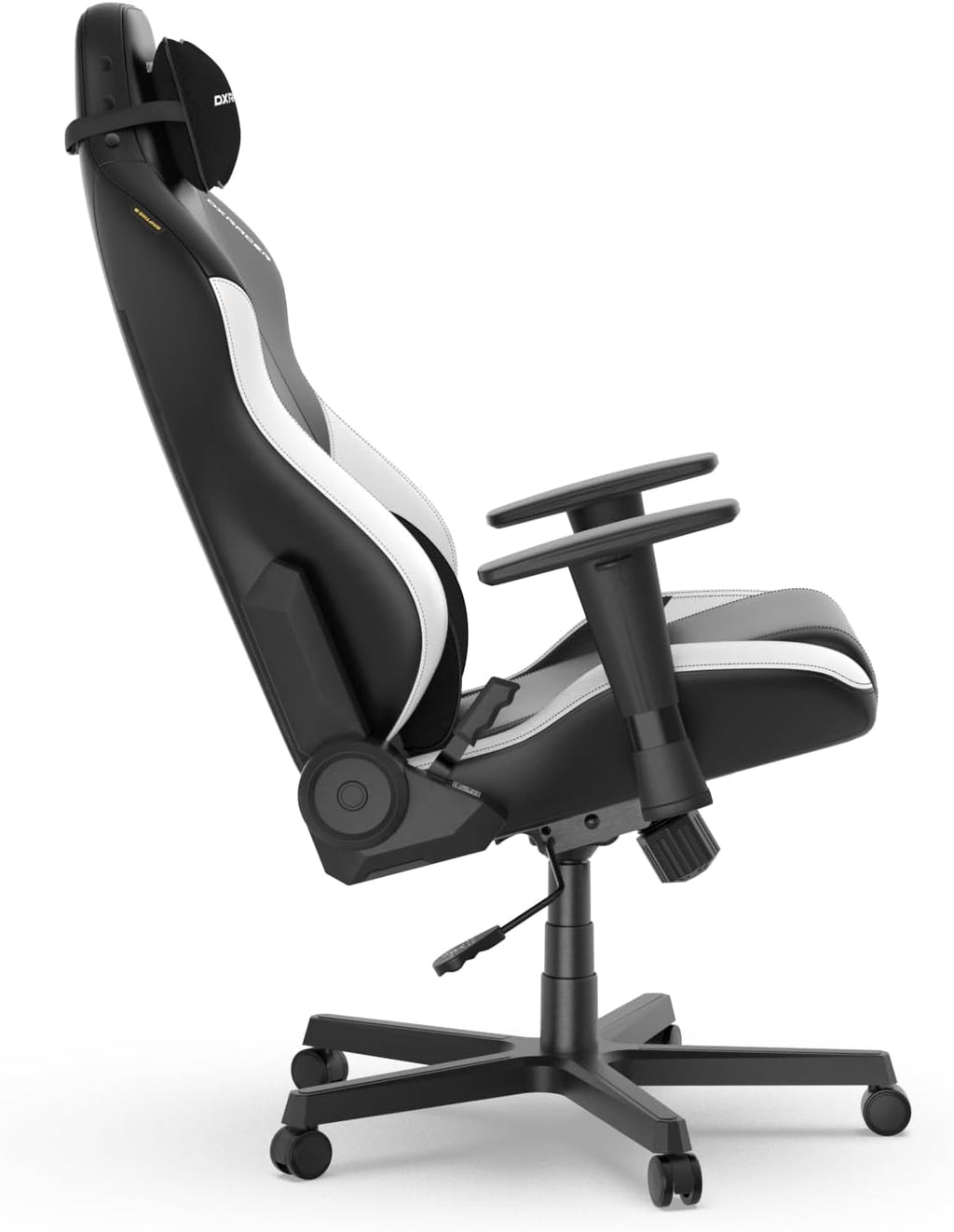 DXRacer Drifting L Ergonomic Video Gaming Chair with Lumbar Support and Headrest, Office Reclining Computer Chair for Adults, Racing Style Height Adjustable (EPU Leatherette, Black White)