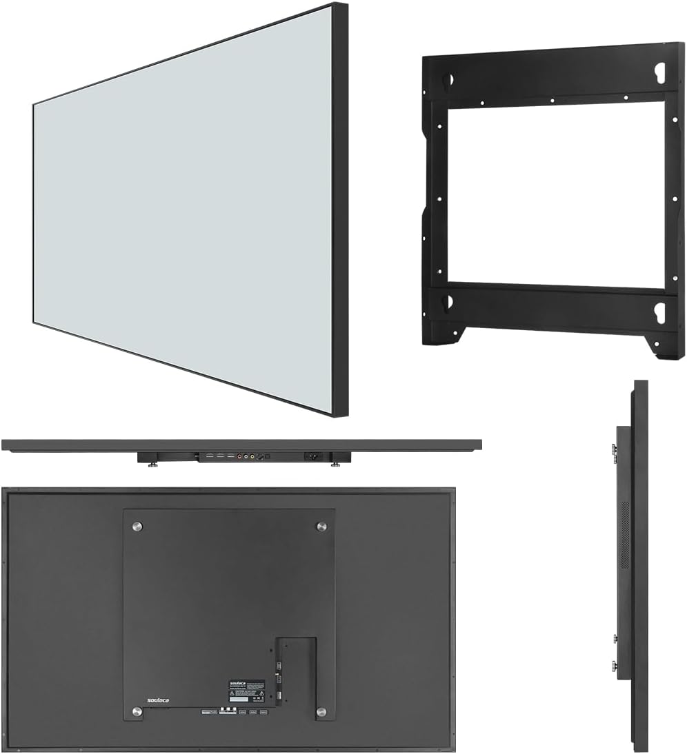 Soulaca 43 Inches 4K UHD Waterproof Smart Mirror TV Vanishing Screen for Bathroom & SPA, IPX6 Goo-gle System Wi-Fi, Bluetooth ATSC DTV Tuner Advertising Display