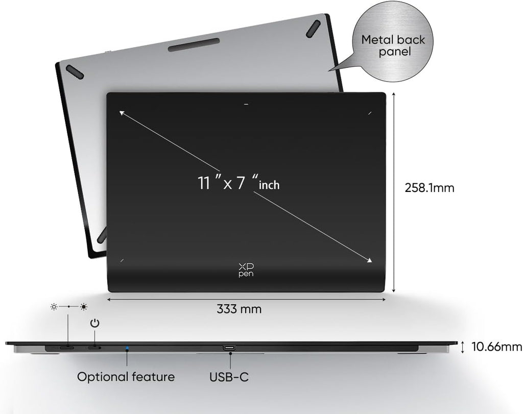 XPPen Wireless Drawing Tablet Deco Pro LW 2nd, 11 Inch Bluetooth Computer Graphics Tablet with X3 Pro Stylus & Mini Key-dial, Digital Drawing Pad for Animation, Digital Art, Video Editing