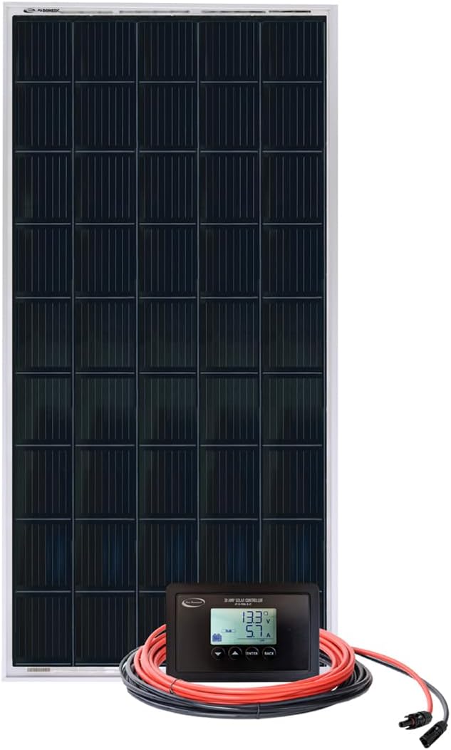 Go Power Overlander Charging Kit 200W - 12V Solar Panel Kit w/ 30-Amp Bluetooth® PWM Controller, Expandable Up to 600W, Includes 2X 25ft Solar Output Cables (Male and Female) for RV & Dry Camping Use