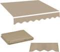 Patio Retractable Awning Fabric Replacement Outdoor Sun Shade Awning Cover with Uv Protection 8ft 10ft 12ft 13ft 16ft 20ft Sun Shade Shelter Waterproof Canopy Cloth(Size:14x10ft,Color:Sand)