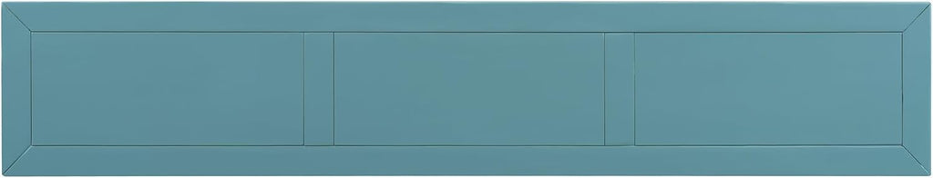 Merax Farmhouse Entryway Console Table with Storage Drawers, Long Sofa Table Behind Couch with 4 Drawers and Open Shelf, Hallway Tables for Living Room, Turquoise Green