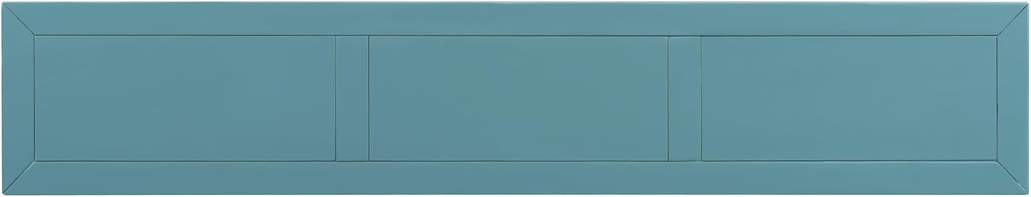 Merax Farmhouse Entryway Console Table with Storage Drawers, Long Sofa Table Behind Couch with 4 Drawers and Open Shelf, Hallway Tables for Living Room, Turquoise Green