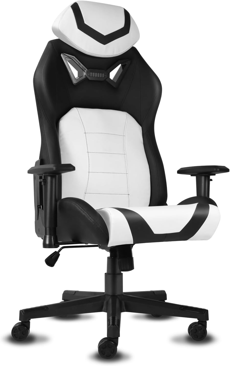 Modern-Depo Ergonomic Gaming Chairs for Adults with High-Density Memory Foam | Swivel Comfortable Office Chair, Big and Tall Video Game Chair, High Back Computer Chair for Home, Office, White Black