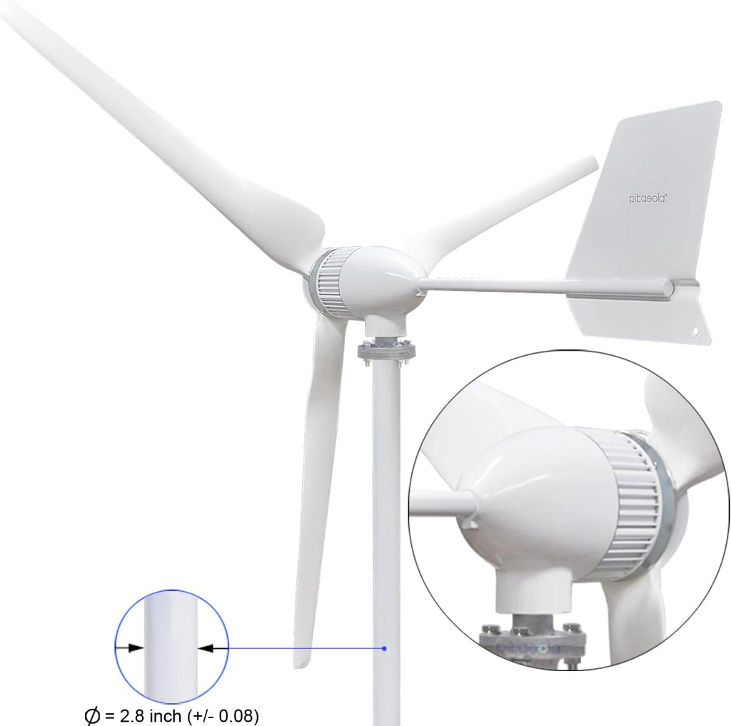 1000W Wind Turbine Generator，24V Wind Generator Kit with Charge Controller, Wind Power Generator for Marine, RV, Home, Windmill Generator Suit for Hybrid Solar Wind System
