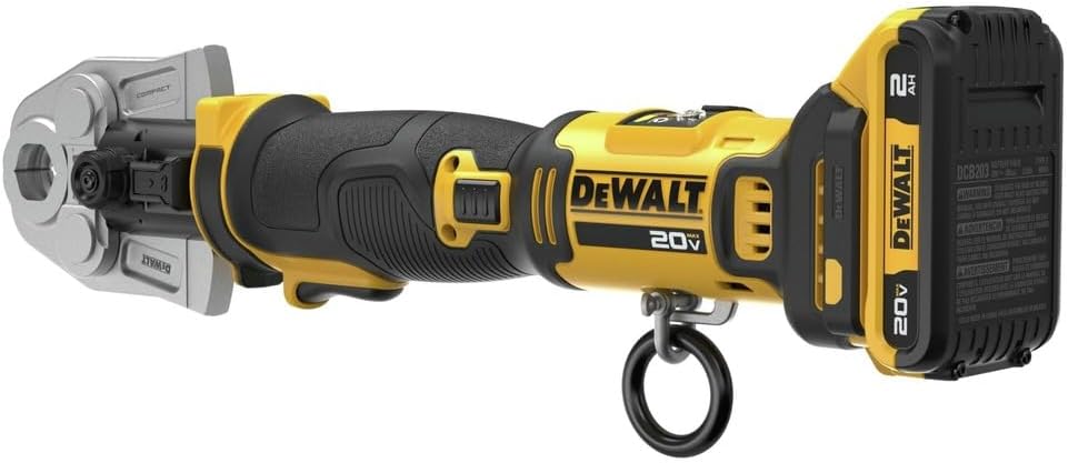 DEWALT 20V MAX Compact Press Tool Kit with CTS Jaws, 1/2-1-1/4 Inch, Cordless, 2 Batteries and Charger Included (DCE210D2K)