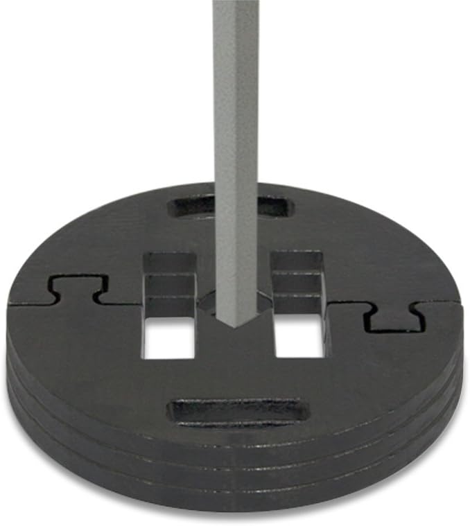 Vispronet Commercial-Grade Canopy Weight Plates 44lb - Set of 2 Steel Base Plates for Pop Up Canopy Tents
