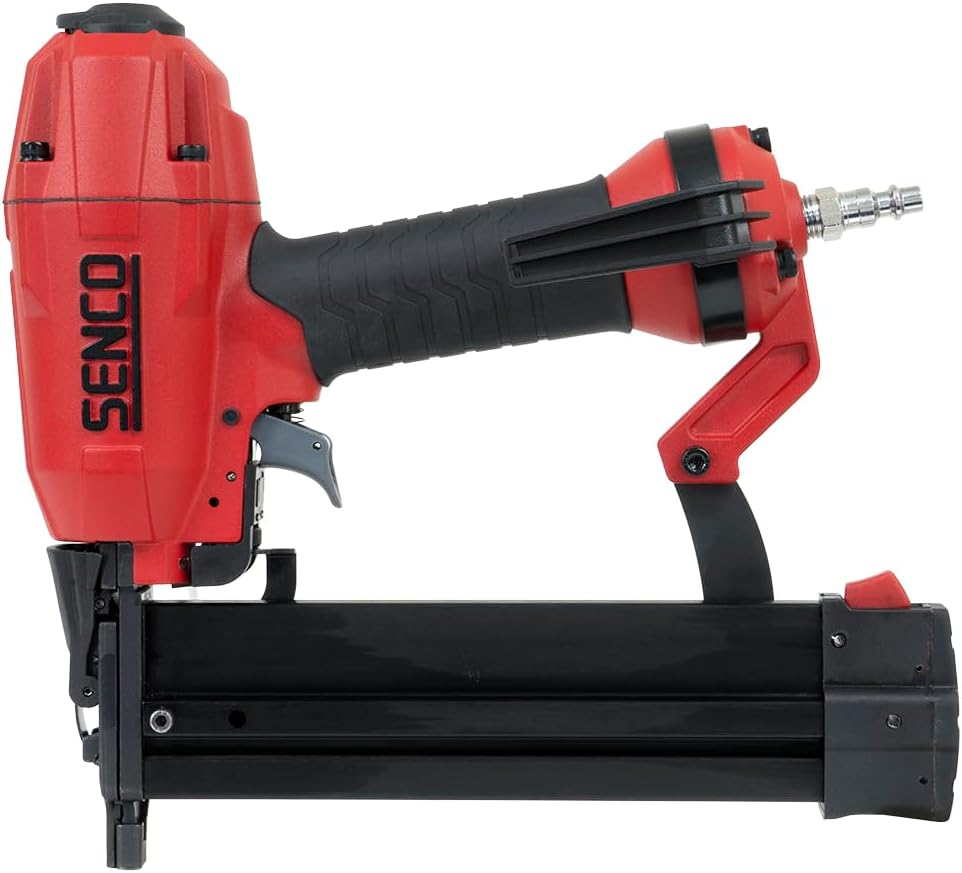 SENCO Pneumatic 4 Piece Finish Kit Includes 3 Air Powered Tools for Finish & Trim Projects: 15 GA finish nailer, 18 GA brad nailer, 18 GA stapler, and storage bag (10S0001N)