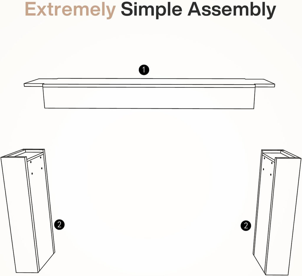 Tribesigns 63-Inch Solid Wood Console Sofa Table, Farmhouse Long Entryway Table Behind Couch for Living Room, Entrance, Hallway, Foyer, Easy Assembly (Black)