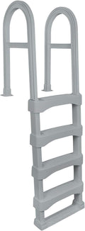 Snap-Lock Deck Ladder for Above-Ground Swimming Pools in Gray – 60-in Max Height