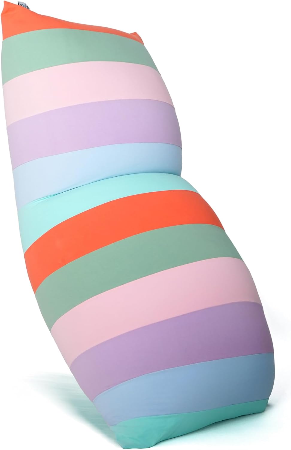 Yogibo Max 6 Foot Giant Bean Bag Chair Bed Lounger for Adults, Kids and Teens with Filling, Extra Large, Oversized, Big, Huge, Plush, Sensory Beanbag Couch Sofa Sack, Washable Cover, Rainbow Pastel