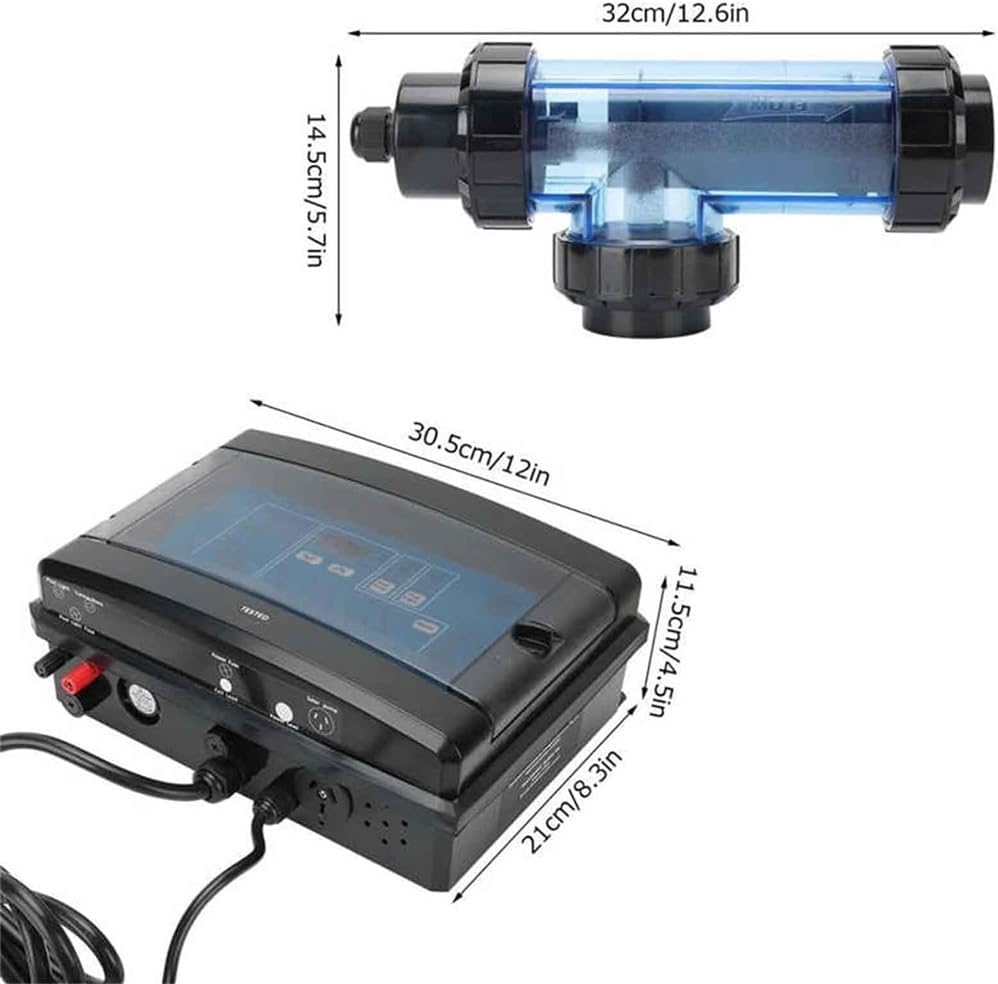 Saltwater Chlorinator,Salt Water Pool System,10/15/20/30/50 G/H, Chlorine Generator Suitable for Home Hot Tub Spa,15g/h(15g/h)