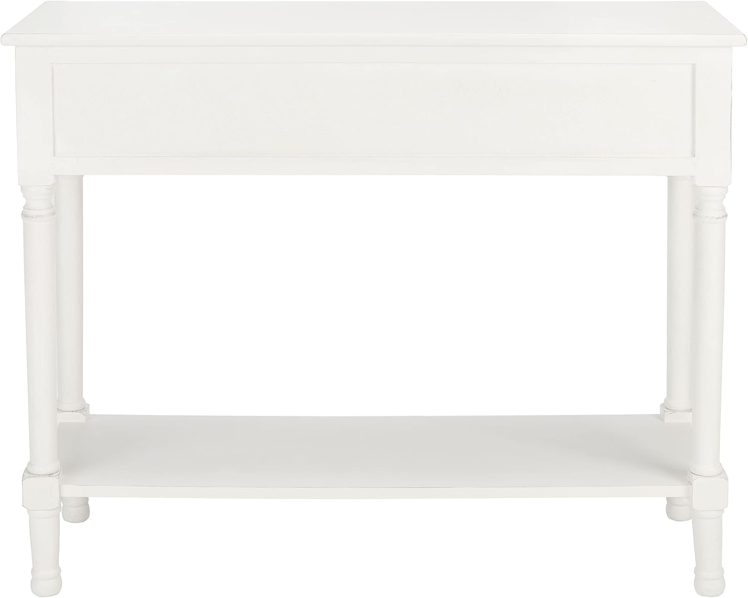 Safavieh Home Collection Allura Distressed White 2-Drawer Bottom Shelf Console Table