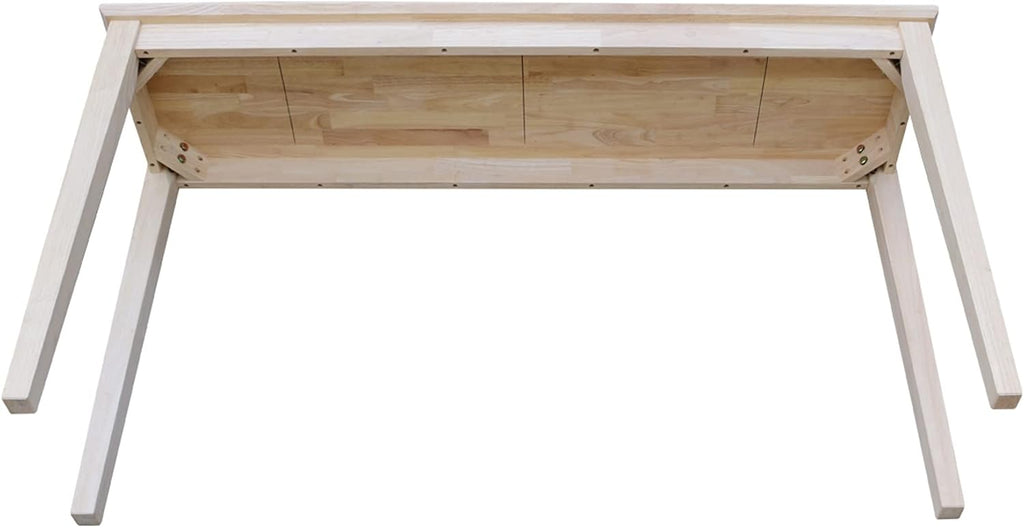 International Concepts Shaker Console Table, 60-Inch Long, Solid Parawood, Unfinished