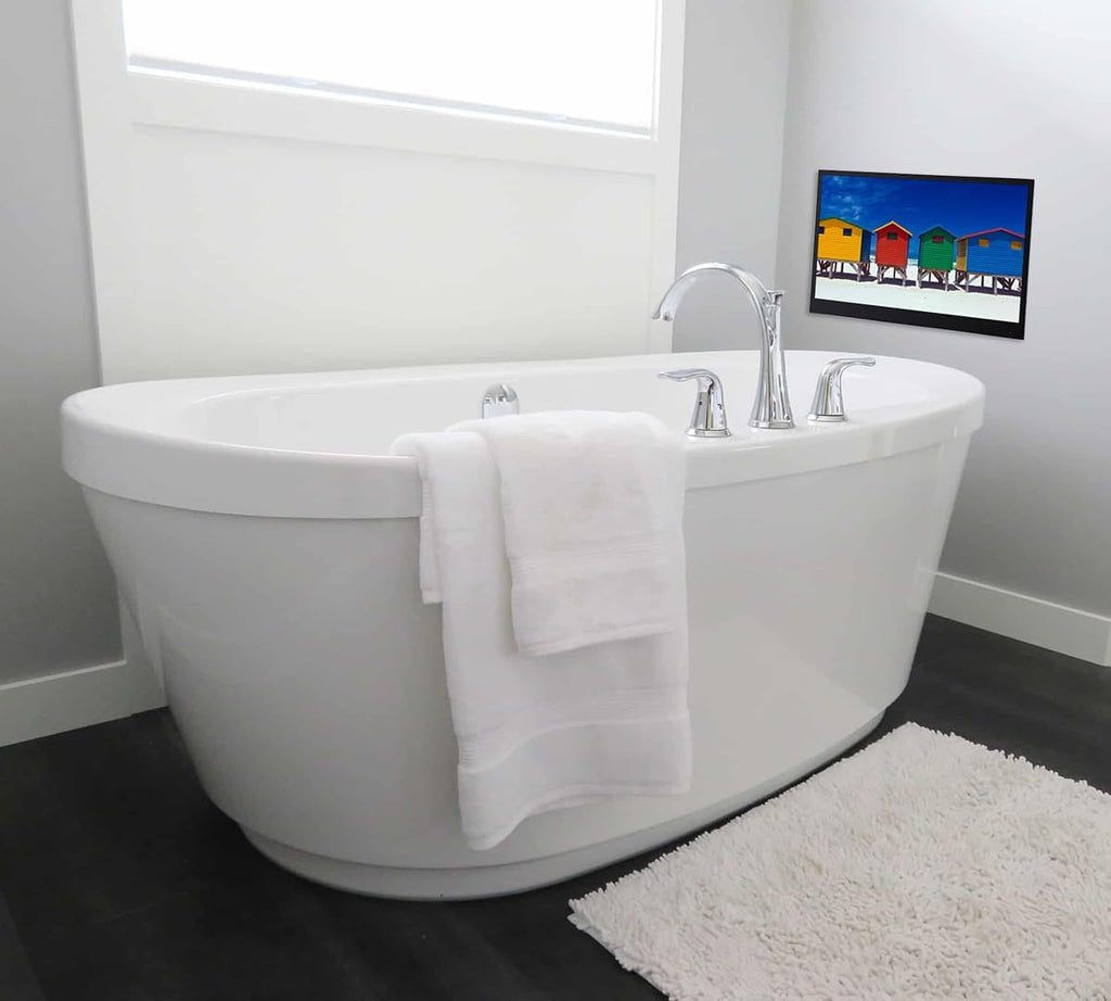 18.5 inch Smart Black TV for Bathroom,Waterproof TV ATSC Tunner Android 11.0 for Hotel/Kitchen,Built-in Speakers,Wi-fi and Bluetooth,B185,Model 2026