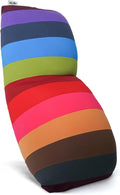 Yogibo Max 6 Foot Giant Bean Bag Chair Bed Lounger for Adults, Kids and Teens with Filling, Extra Large, Oversized, Big, Huge, Plush, Sensory Beanbag Couch Sofa Sack, Washable Cover, Rainbow Bright