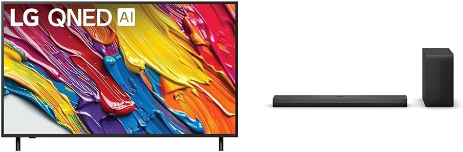 LG 55-Inch Class QNED AI 4K QNED82A Series Smart TV (55QNED82AUA, 2025) S70TY 3.1.1-Channel QNED TV Matching Soundbar (2024 Model)