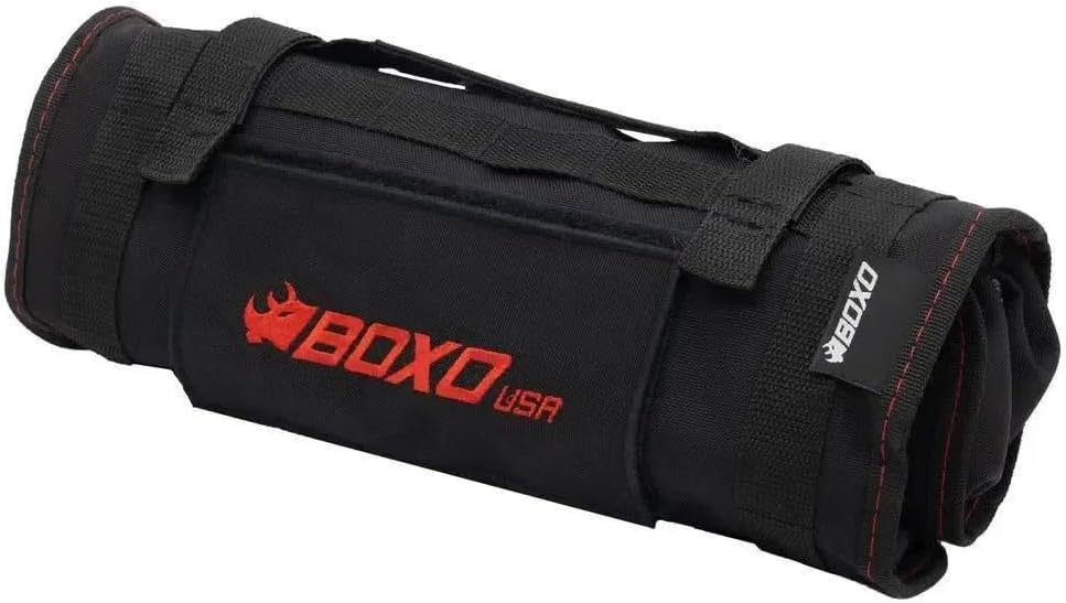 SR1 Performance Boxo USA Motorcycle Tool Kit - 48-Piece Compact Tool Roll for Harley Davidson, Indian Motorcycles, and other V-Twin Brands