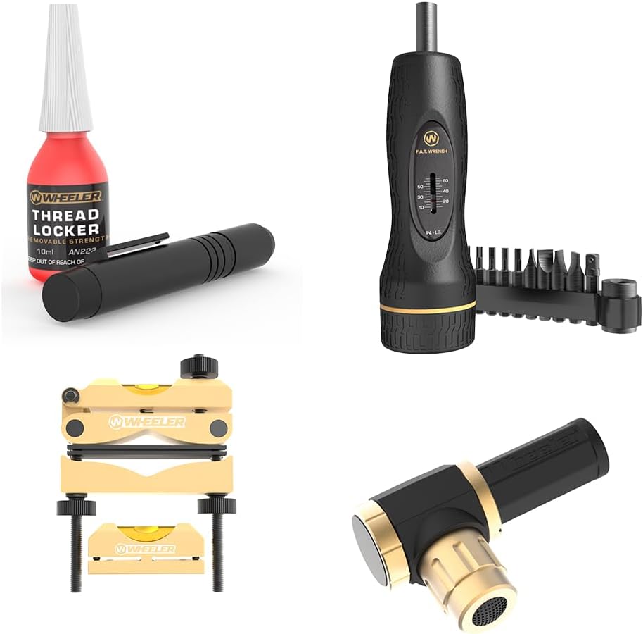 Wheeler Engineering Scope Mounting Kit with Fat Wrench, Reticle Leveling System, Bore Sighter, and Storage Case, for Scope Intallation and Alignment