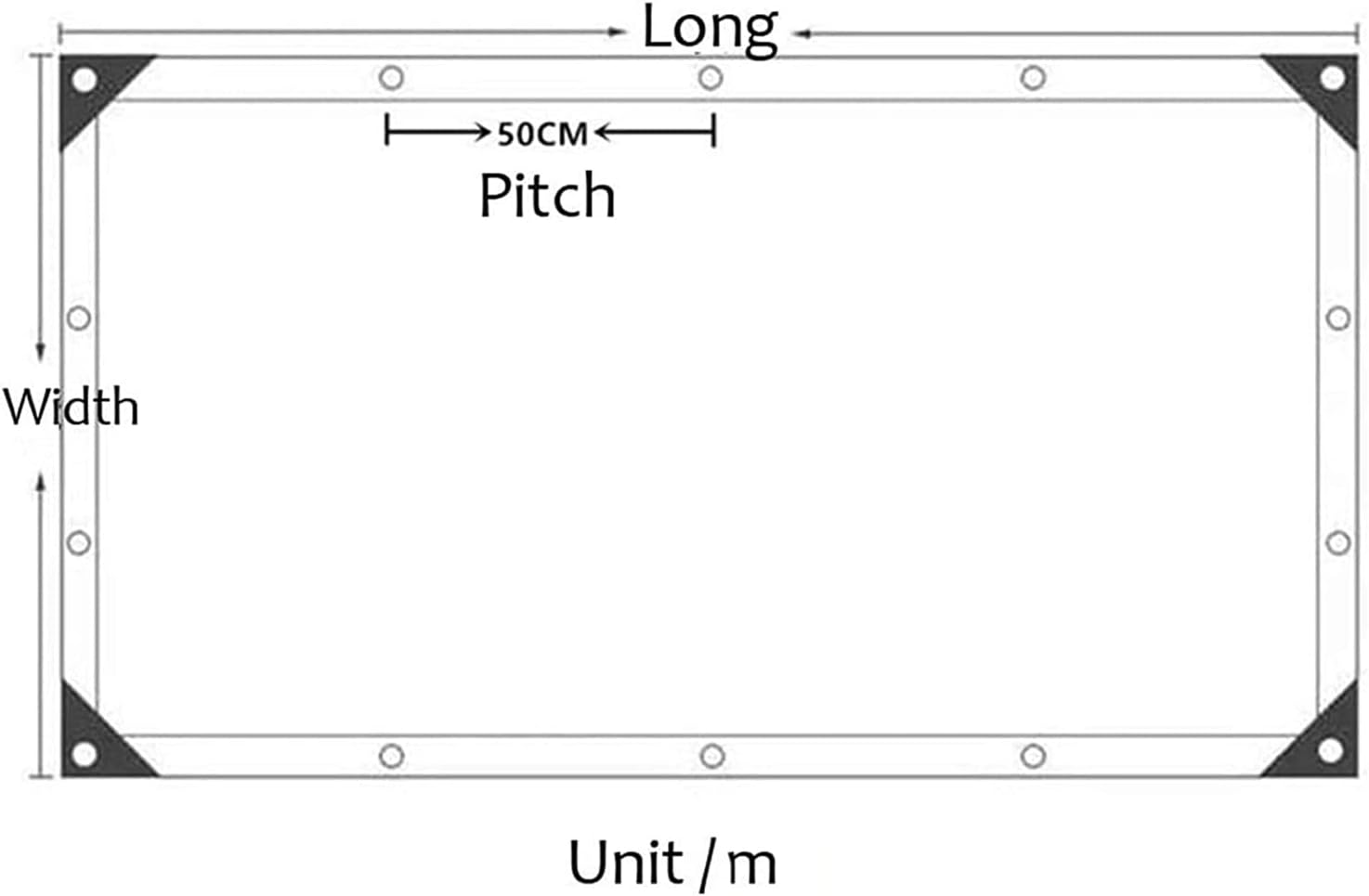 Clear Tarps with Eyelets, Dustproof Rainproof Waterproof Pergola Side Panels 0.12mm Transparent Tarpaulin Sheet for Patios, Porch, Corridor, Chicken Run/Coop Size : 15x20ft(4.6x6.1m)