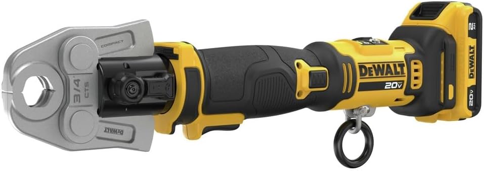 DEWALT 20V MAX Compact Press Tool Kit with CTS Jaws, 1/2-1-1/4 Inch, Cordless, 2 Batteries and Charger Included (DCE210D2K)