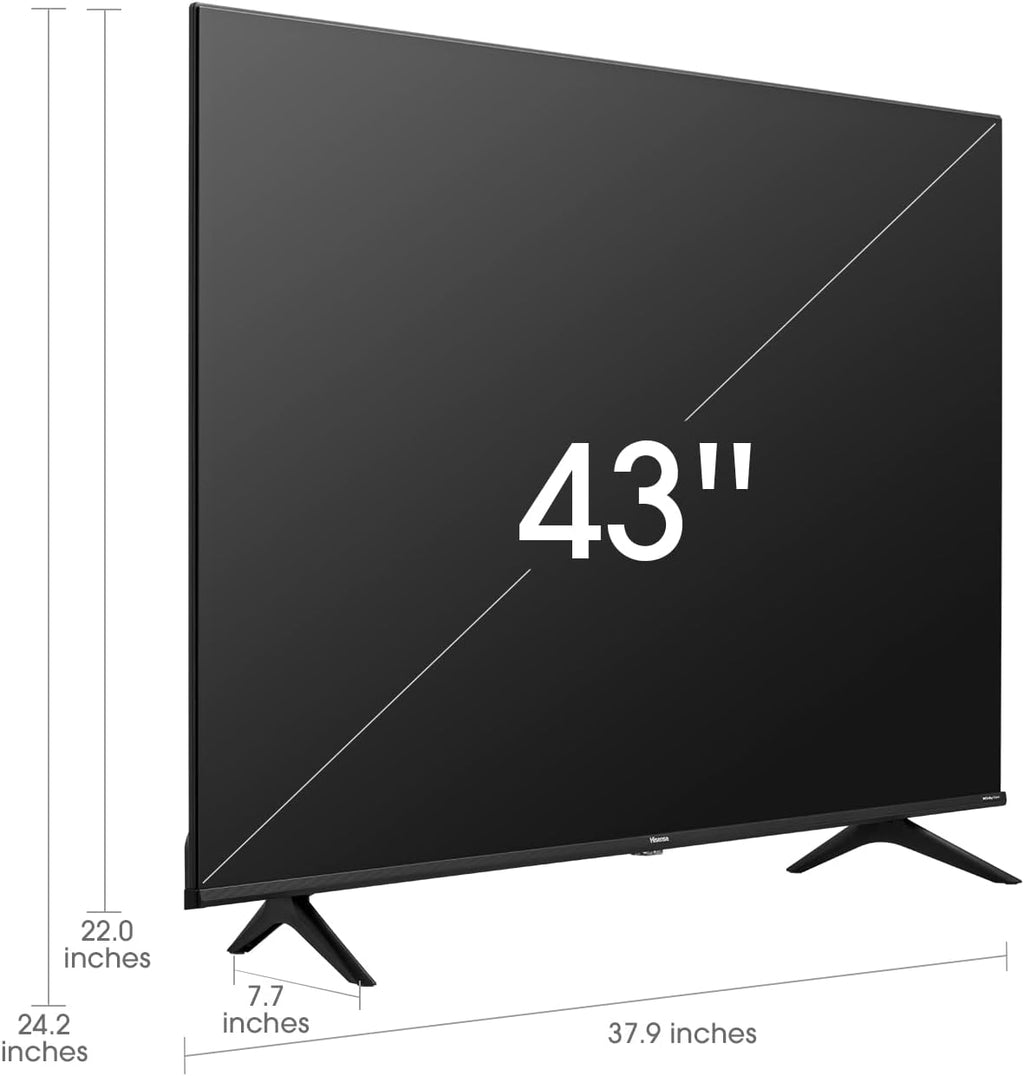 Hisense 43-Inch Class A6 Series 4K UHD Smart Google TV with Alexa Compatibility, Dolby Vision HDR, DTS Virtual X, Sports & Game Modes, Voice Remote, Chromecast Built-in (43A6H) , Black