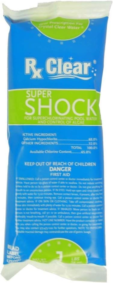 Rx Clear Pool Opening Chemical Maintenance Kit Plus for Above Ground or Inground Pools | for Pools Up to 30,000 Gallons | Includes Chlorine Tabs, Super Shock, 50% Algaecide, Clarifier and Test Strips