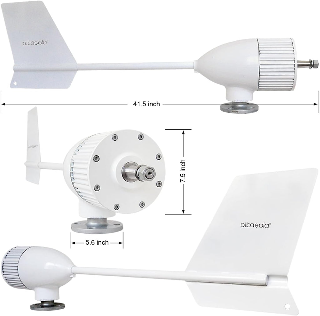 1000W Wind Turbine Generator，24V Wind Generator Kit with Charge Controller, Wind Power Generator for Marine, RV, Home, Windmill Generator Suit for Hybrid Solar Wind System