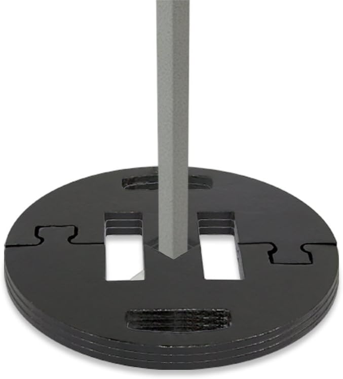 Vispronet Commercial-Grade Canopy Weight Plates 22lb - Set of 2 Steel Base Plates for Pop Up Canopy Tents