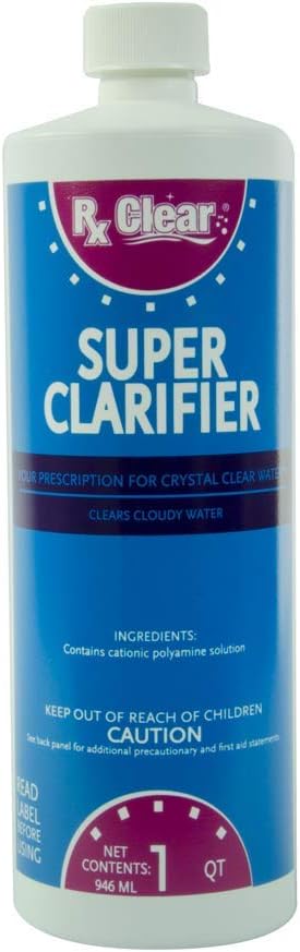 Rx Clear Pool Opening Chemical Maintenance Kit Plus for Above Ground or Inground Pools | for Pools Up to 30,000 Gallons | Includes Chlorine Tabs, Super Shock, 50% Algaecide, Clarifier and Test Strips