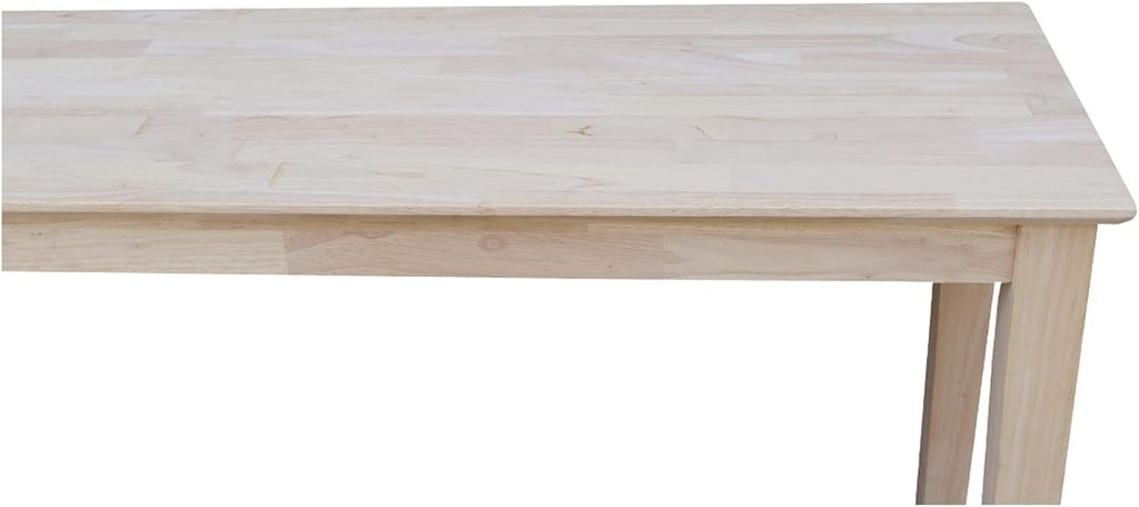 International Concepts Shaker Console Table, 60-Inch Long, Solid Parawood, Unfinished