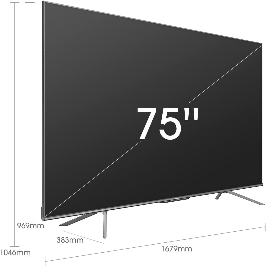 Hisense ULED Premium U7H QLED Series 75-inch Class Quantum Dot Google 4K Smart TV (75U7H, 2022 Model), Black