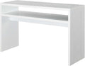 Convenience Concepts Northfield Deluxe Console Hall Table 48' - Modern, Minimalist Narrow Sofa Display Accent With Storage Shelf for Contemporary Living Room, Entryway, or Hallway, White