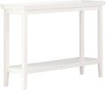 Convenience Concepts Ledgewood Console Table 48' - Modern Narrow Sofa Display Accent with Storage Shelf for Transitional, Traditional Living Room, Entryway, Hallway, or Bedroom, White