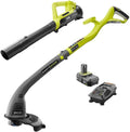 Ryobi One ONE+ 18-Volt Lithium-Ion String Trimmer/Edger and Blower Combo Kit 2.0 Ah Battery and Charger Included