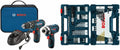 BOSCH 12-Volt Max Lithium-Ion 2-Tool Cordless Combo Kit CLPK241-120, Blue&BOSCH 91-Piece Drilling and Driving Mixed Set MS4091