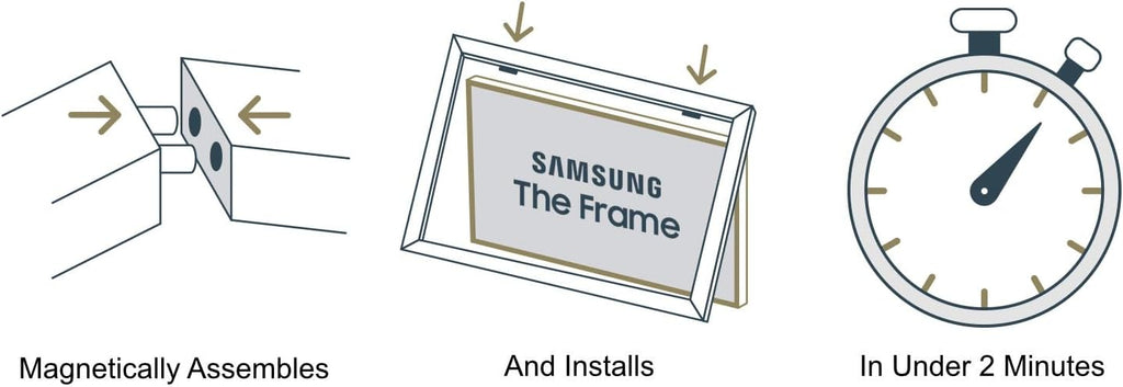 Champagne 85' Premiere Deco TV Frame - Compatible ONLY with Samsung The Frame TV and Pro TVs (Fits 2021-2026, LS03A, LS03B,LS03C,LS03D,LS03FA,LS03FW)