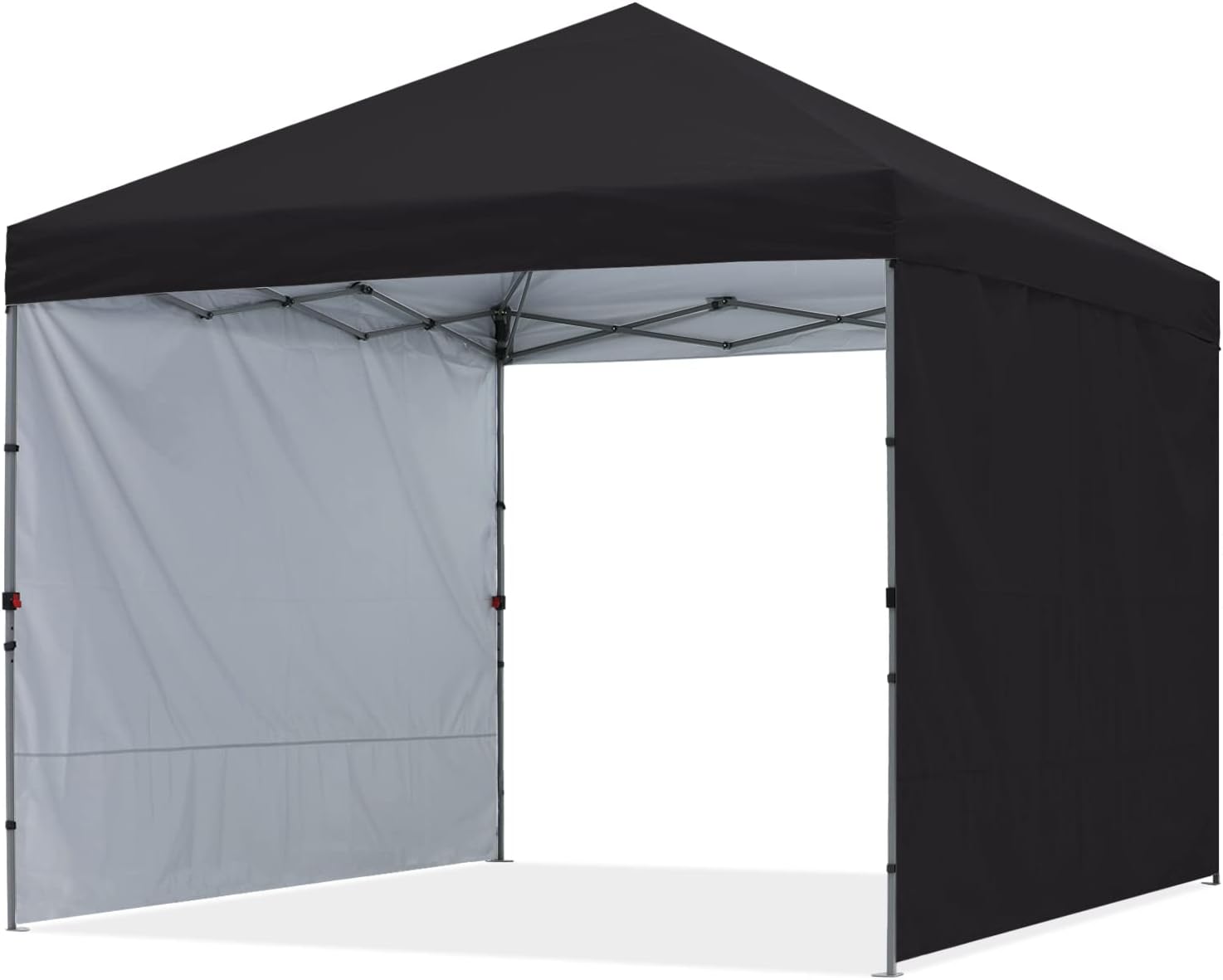 ABCCANOPY Easy Pop up Canopy Tent with 2 Sidewalls for Outdoor Sun Blocking or Rain Protection,10x10, Black