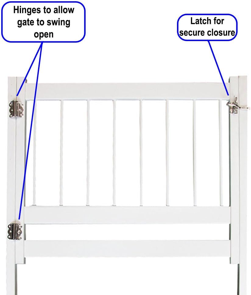 Aqua Select Above Ground Swimming Pool Resin Safety Pool Fence Gate | Premium Quality UV Protected Vinyl | Keeps Pool Toys in and Intruders Out | White