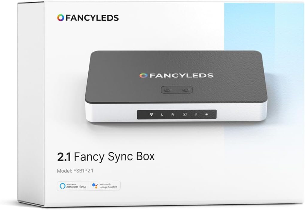 Fancyleds 2.1 Fancy Sync Box Syncing Device with HDMI 2.1, 4K 120Hz, HDR (for 24' to 55' TVs)