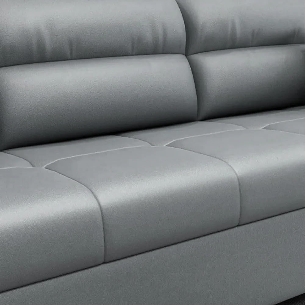 homary 74' Queen Sleeper Sofa Bed – 2-Seater Convertible Couch with Pull-Out Bed with Storage Drawers & Side Pockets, for Apartment Living Room (Light Gray)
